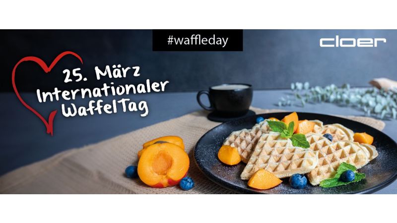 Waffelherzen auf einem Teller 