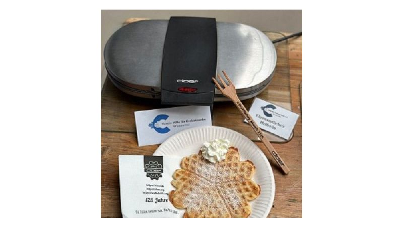 Waffeleisen mit einer Waffel