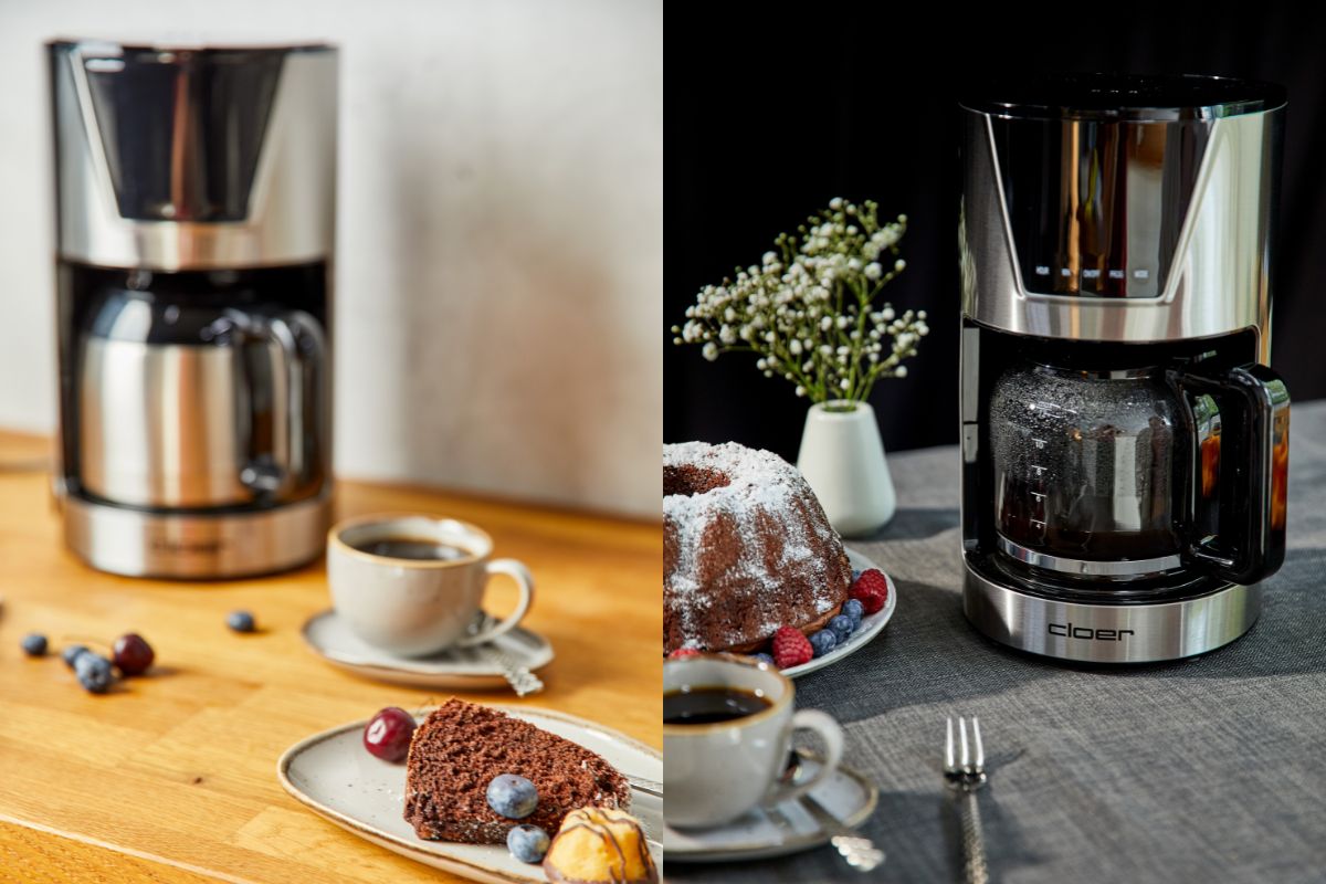 Links Kaffeemaschine Cloer 5258 rechts Kaffeemaschine Cloer 5257