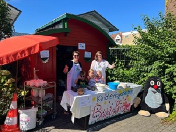 Der sonnige Waffelstand der Buddelkiste